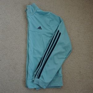 Adidas light blue track jacket (sz M)